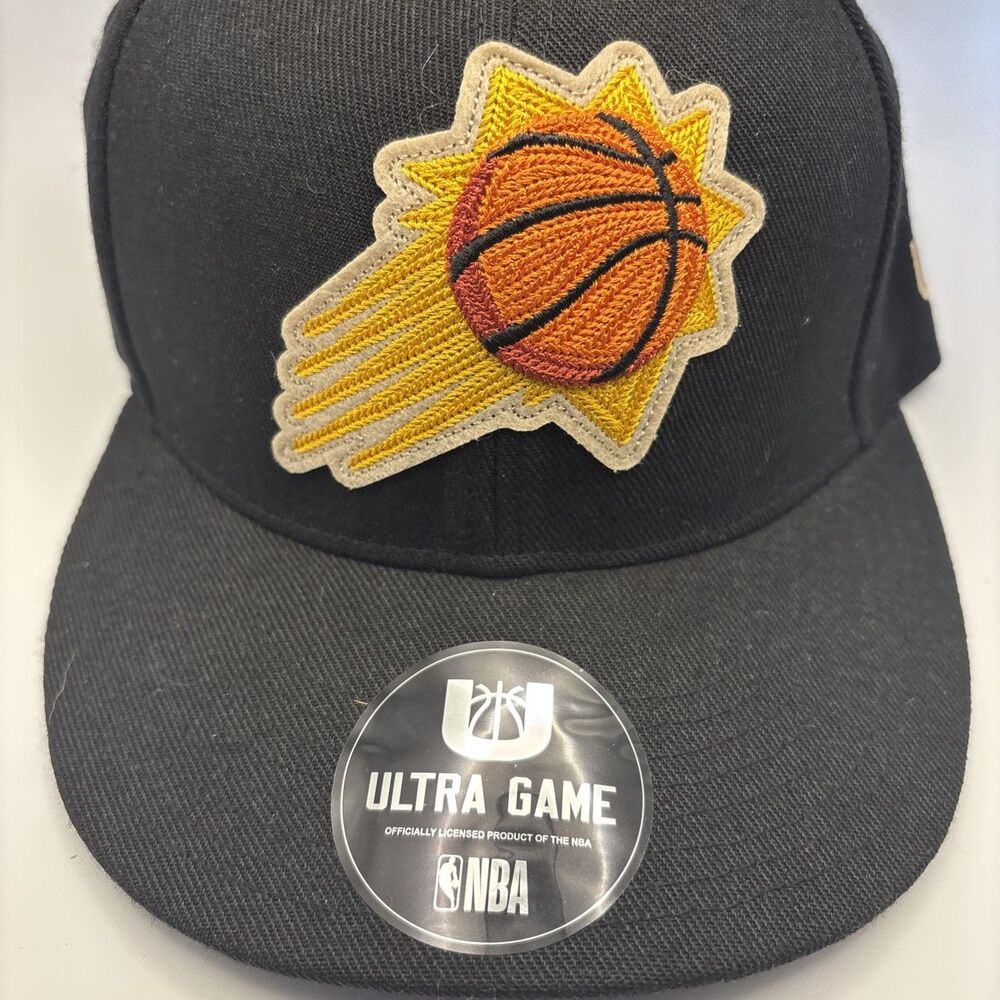 Ultra Game Phoenix Suns NBA Adjustable Cap Hat Black Basketball Licensed - Picture 2 of 7